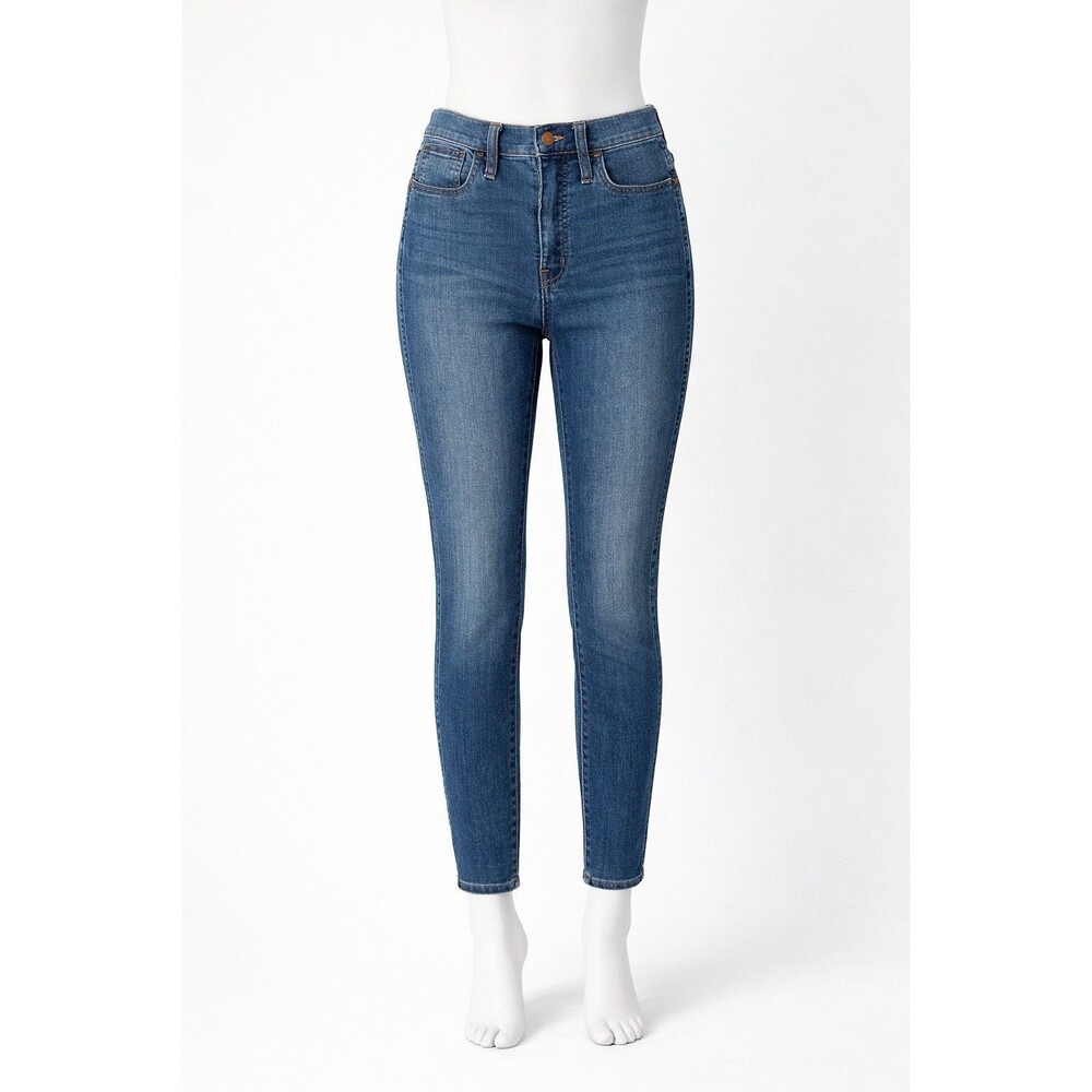 Madewell 27P  Skinny Jeans Medium Wash Stretch Ankle 10” Roadtripper Mid Rise